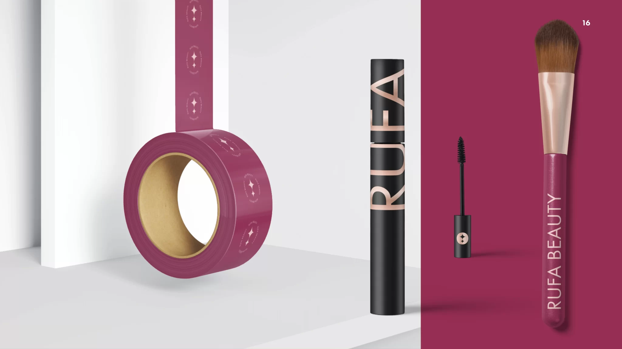Beauty brand packaging design – Visual identity for Rufa Beauty by FRWD Branding
