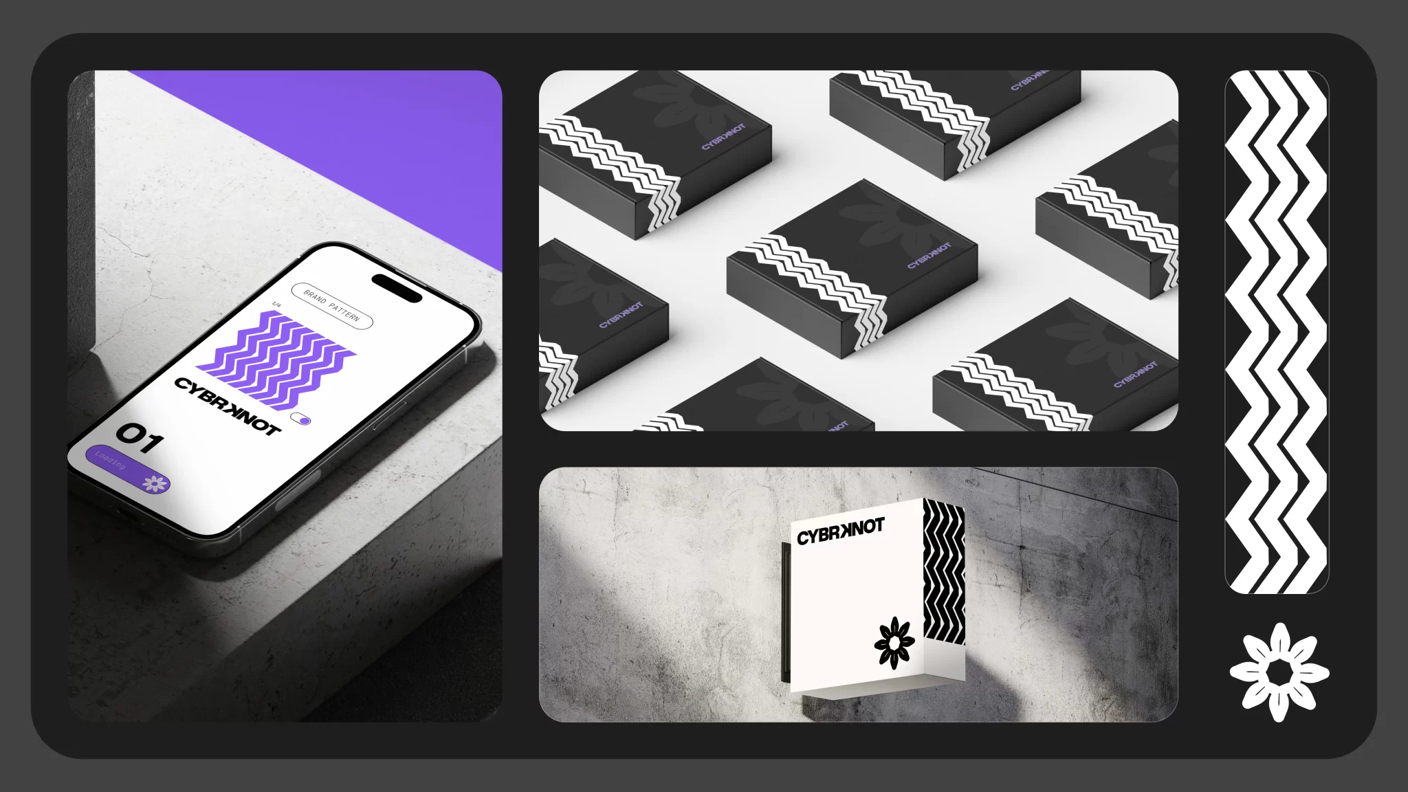 Cyberpunk streetwear branding – CYBRKNOT identity and website design by FRWD Branding