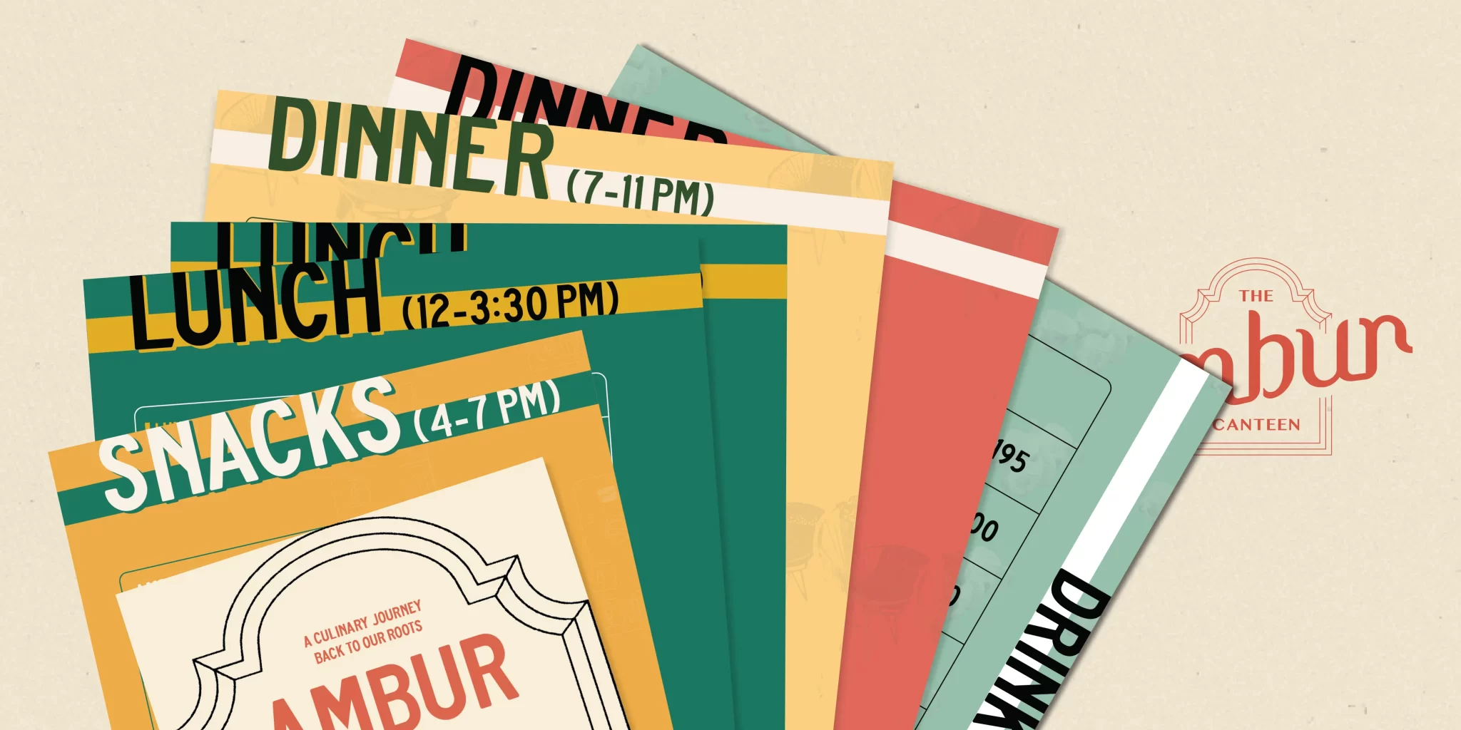 Restaurant menu design – Cultural and food-centric design for The Ambur Canteen by FRWD Branding