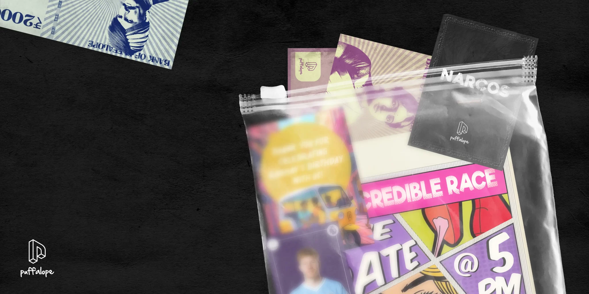 Event marketing design assets – Graphics and game visuals for Puffalope by FRWD Branding