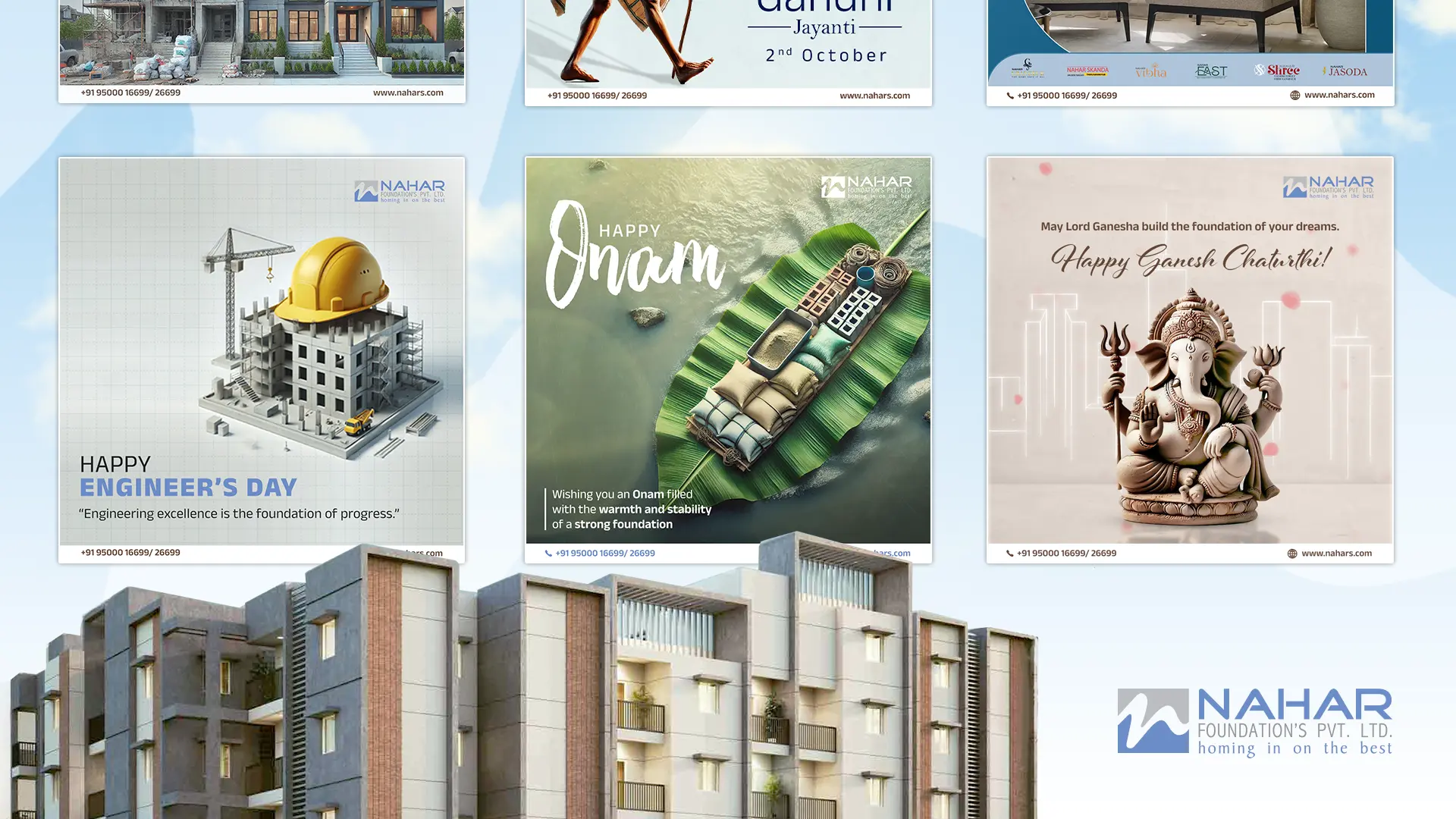Real estate social media branding – Instagram design for Nahar Foundation by FRWD Branding
