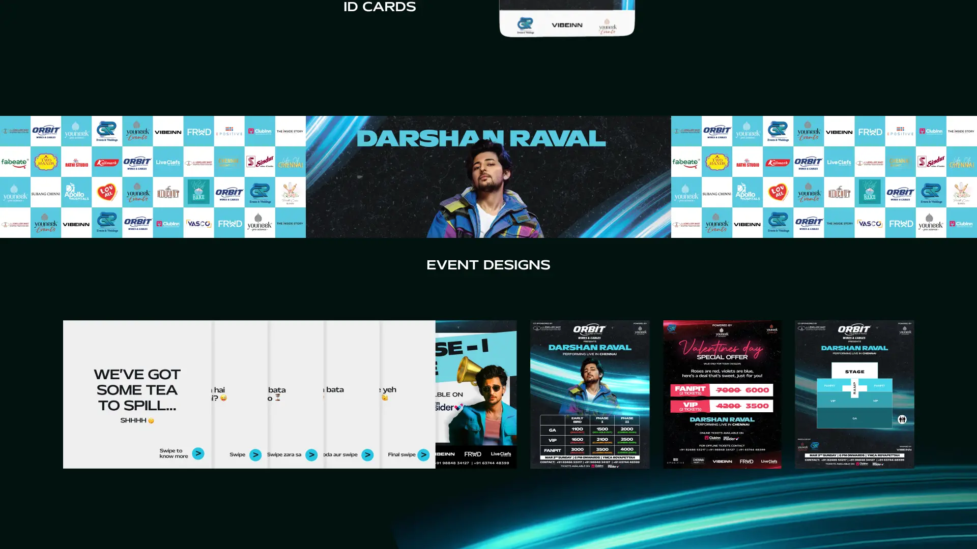 Event social media design – Instagram visuals for VibeInn by FRWD Branding